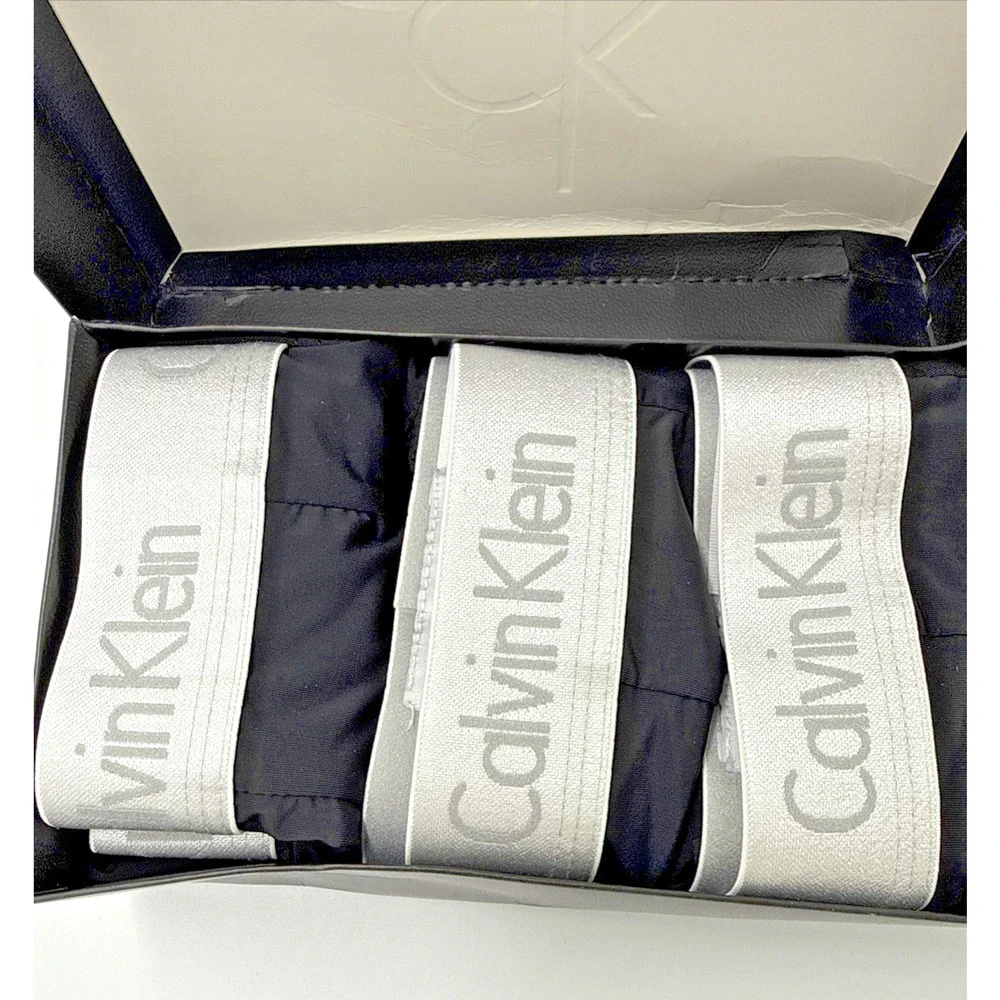 Calvin Klein Liquid Stretch Microfiber Boxer Briefs - Large - NB1196 - Set of 3